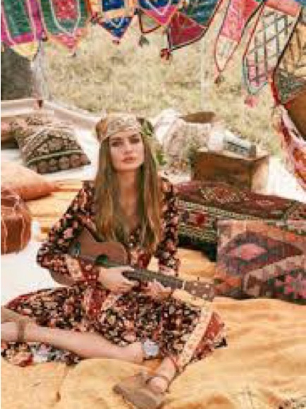 Spell Burgundy Floral & Bandana-Print Maxi Dress - Picture 3 of 4